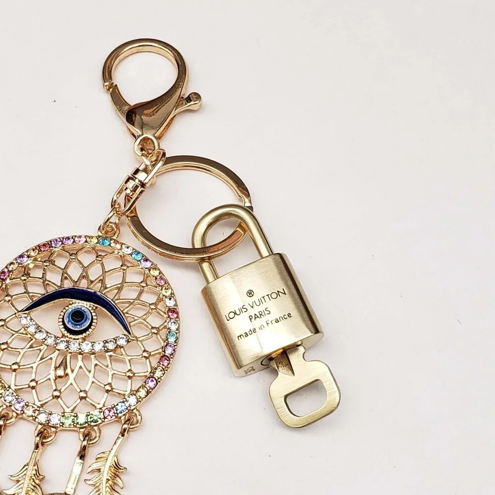 Louis Vuitton Gold Padlock 🔑 Authentic LV Unbranded Keychain Bag Charm